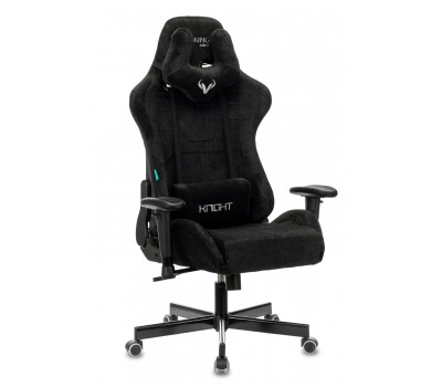 Кресло игровое Zombie VIKING KNIGHT Fabric черный Light-20 с подголов. крестовина металл