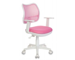 Кресло детское Бюрократ Ch-W797 розовый сиденье розовый TW-13A сетка/ткань крестовина пластик пластик белый Кресло детское Бюрократ Ch-W797 розовый сиденье розовый TW-13A сетка/ткань крестовина пластик пластик белый