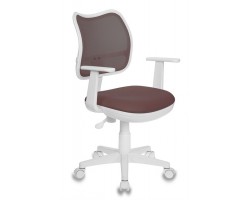 Кресло детское Бюрократ CH-W797 коричневый сиденье коричневый TW-14C сетка/ткань крестовина пластик пластик белый Кресло детское Бюрократ CH-W797 коричневый сиденье коричневый TW-14C сетка/ткань крестовина пластик пластик белый