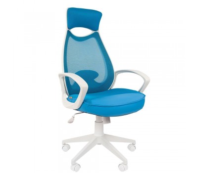 Кресло для руководителя CHAIRMAN CH 840 white голубое Кресло для руководителя CHAIRMAN CH 840 white голубое
