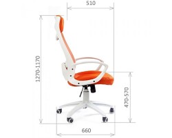 Кресло для руководителя CHAIRMAN CH 840 white черное-foto2