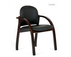 Кресло для посетителя CHAIRMAN 659 черное,  экокожа-foto2