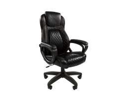 Кресло руководителя Chairman 432 черное, экокожа