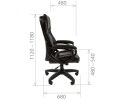 Кресло руководителя Chairman 432 черное, экокожа-foto2