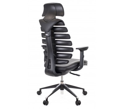 Кресло офисное Everprof Ergo Black кожа черный Кресло офисное Everprof Ergo Black кожа черный