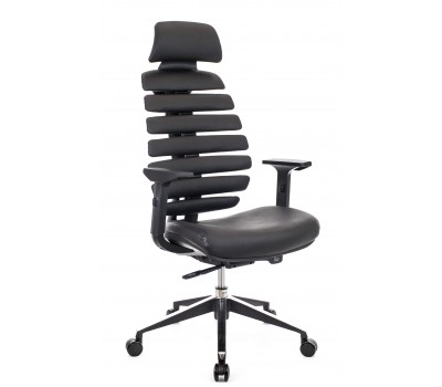 Кресло офисное Everprof Ergo Black кожа черный Кресло офисное Everprof Ergo Black кожа черный