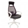 Кресло для руководителя CHAIRMAN CH 840 white серое