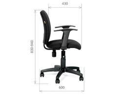 Кресло для сотрудника CHAIRMAN CH 670 черное-foto3