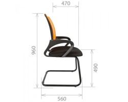 Кресло для посетителя CHAIRMAN 696V красное-foto2