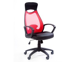 Кресло руководителя CHAIRMAN CH 840 black красное