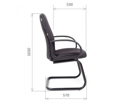 Кресло для посетителя CHAIRMAN 279 V серое, ткань JP-foto2
