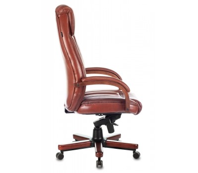 Кресло руководителя Бюрократ T-9922WALNUT светло-коричневый Leather Eichel кожа крестовина металл/дерево Кресло руководителя Бюрократ T-9922WALNUT светло-коричневый Leather Eichel кожа крестовина металл/дерево