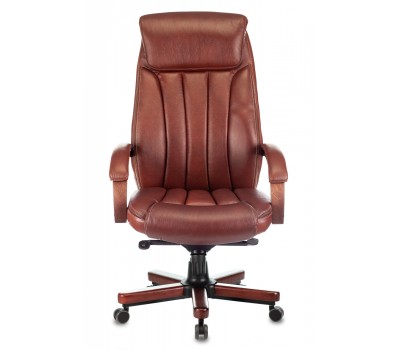 Кресло руководителя Бюрократ T-9922WALNUT светло-коричневый Leather Eichel кожа крестовина металл/дерево Кресло руководителя Бюрократ T-9922WALNUT светло-коричневый Leather Eichel кожа крестовина металл/дерево