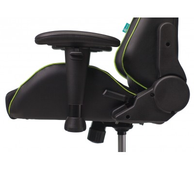Кресло игровое Zombie VIKING 4 AERO черный/салатовый текстиль/эко.кожа с подголов. крестовина пластик
