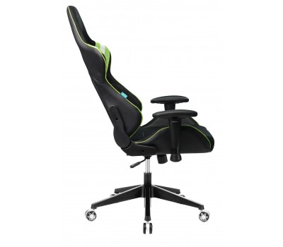 Кресло игровое Zombie VIKING 4 AERO черный/салатовый текстиль/эко.кожа с подголов. крестовина пластик