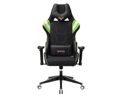 Кресло игровое Zombie VIKING 4 AERO черный/салатовый текстиль/эко.кожа с подголов. крестовина пластик-foto2