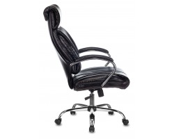 Кресло руководителя Бюрократ T-9904NSL черный Leather Venge Black эко.кожа крестовина металл хром-foto3