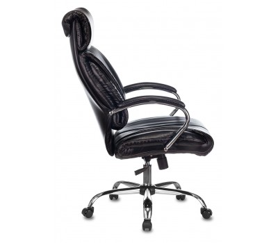 Кресло руководителя Бюрократ T-9904NSL черный Leather Venge Black эко.кожа крестовина металл хром Кресло руководителя Бюрократ T-9904NSL черный Leather Venge Black эко.кожа крестовина металл хром