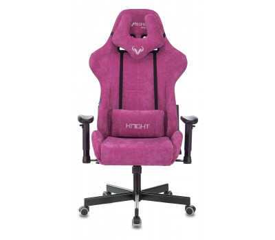 Кресло игровое Zombie VIKING KNIGHT Fabric малиновый Light-15 с подголов. крестовина металл