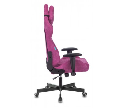 Кресло игровое Zombie VIKING KNIGHT Fabric малиновый Light-15 с подголов. крестовина металл