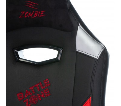 Кресло игровое Zombie HERO BATTLEZONE черный/красный эко.кожа с подголов. крестовина пластик Кресло игровое Zombie HERO BATTLEZONE черный/красный эко.кожа с подголов. крестовина пластик