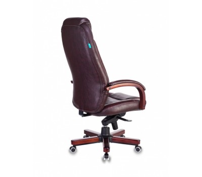 Кресло руководителя Бюрократ T-9923WALNUT коричневый кожа крестовина металл/дерево