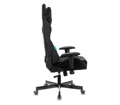 Кресло игровое Zombie VIKING KNIGHT Fabric черный Light-20 с подголов. крестовина металл