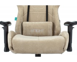 Кресло игровое Zombie VIKING KNIGHT Fabric песочный Light-21 с подголов. крестовина металл-foto6