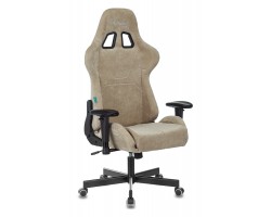 Кресло игровое Zombie VIKING KNIGHT Fabric песочный Light-21 с подголов. крестовина металл-foto14