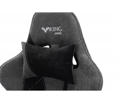 Кресло игровое Zombie VIKING X Fabric серый/черный с подголов. крестовина пластик