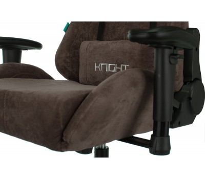 Кресло игровое Zombie VIKING KNIGHT Fabric темно-коричневый Light-10 с подголов. крестовина металл