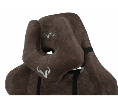 Кресло игровое Zombie VIKING KNIGHT Fabric темно-коричневый Light-10 с подголов. крестовина металл