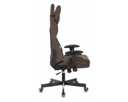 Кресло игровое Zombie VIKING KNIGHT Fabric темно-коричневый Light-10 с подголов. крестовина металл-foto3