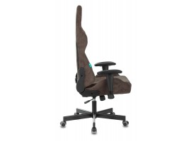 Кресло игровое Zombie VIKING KNIGHT Fabric темно-коричневый Light-10 с подголов. крестовина металл-foto16