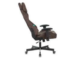 Кресло игровое Zombie VIKING KNIGHT Fabric темно-коричневый Light-10 с подголов. крестовина металл-foto5