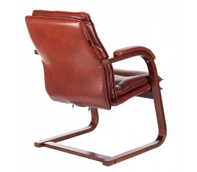 Кресло Бюрократ T-9927WALNUT-AV светло-коричневый Leather Eichel кожа полозья дерево Кресло Бюрократ T-9927WALNUT-AV светло-коричневый Leather Eichel кожа полозья дерево
