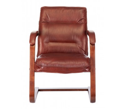 Кресло Бюрократ T-9927WALNUT-AV светло-коричневый Leather Eichel кожа полозья дерево Кресло Бюрократ T-9927WALNUT-AV светло-коричневый Leather Eichel кожа полозья дерево