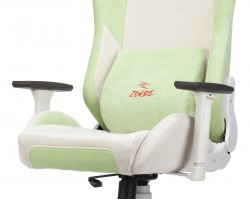 Кресло игровое Zombie EPIC PRO Fabric белый/зеленый с подголов. крестовина пластик пластик белый-foto9