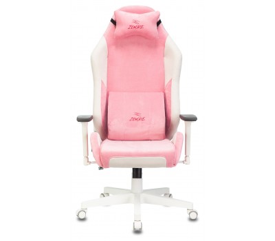 Кресло игровое Zombie EPIC PRO Fabric белый/розовый с подголов. крестовина пластик пластик белый
