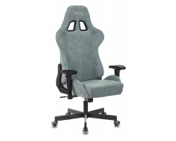 Кресло игровое Zombie VIKING KNIGHT Fabric серо-голубой Light-28 с подголов. крестовина металл-foto14