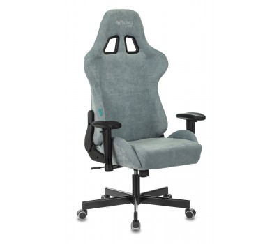 Кресло игровое Zombie VIKING KNIGHT Fabric серо-голубой Light-28 с подголов. крестовина металл