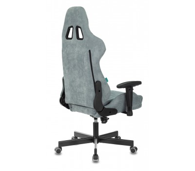 Кресло игровое Zombie VIKING KNIGHT Fabric серо-голубой Light-28 с подголов. крестовина металл