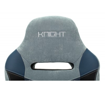 Кресло игровое Zombie VIKING 6 KNIGHT Fabric голубой с подголов. крестовина металл