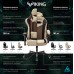 Кресло игровое Zombie VIKING 6 KNIGHT Fabric голубой с подголов. крестовина металл