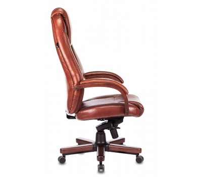 Кресло руководителя Бюрократ T-9923WALNUT светло-коричневый Leather Eichel кожа крестовина металл/дерево Кресло руководителя Бюрократ T-9923WALNUT светло-коричневый Leather Eichel кожа крестовина металл/дерево