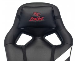 Кресло игровое Zombie DRIVER черный/белый эко.кожа с подголов. крестовина пластик-foto6