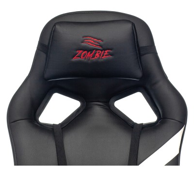 Кресло игровое Zombie DRIVER черный/белый эко.кожа с подголов. крестовина пластик Кресло игровое Zombie DRIVER черный/белый эко.кожа с подголов. крестовина пластик