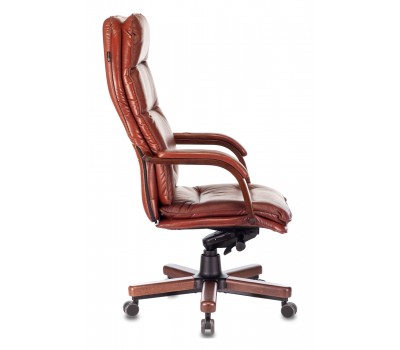 Кресло руководителя Бюрократ T-9927WALNUT светло-коричневый Leather Eichel кожа крестовина металл/дерево Кресло руководителя Бюрократ T-9927WALNUT светло-коричневый Leather Eichel кожа крестовина металл/дерево