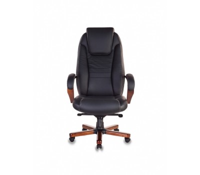 Кресло руководителя Бюрократ T-9923MAHOGANY черный кожа крестовина металл/дерево Кресло руководителя Бюрократ T-9923MAHOGANY черный кожа крестовина металл/дерево