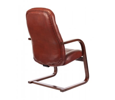Кресло Бюрократ T-9923WALNUT-AV светло-коричневый Leather Eichel кожа полозья дерево